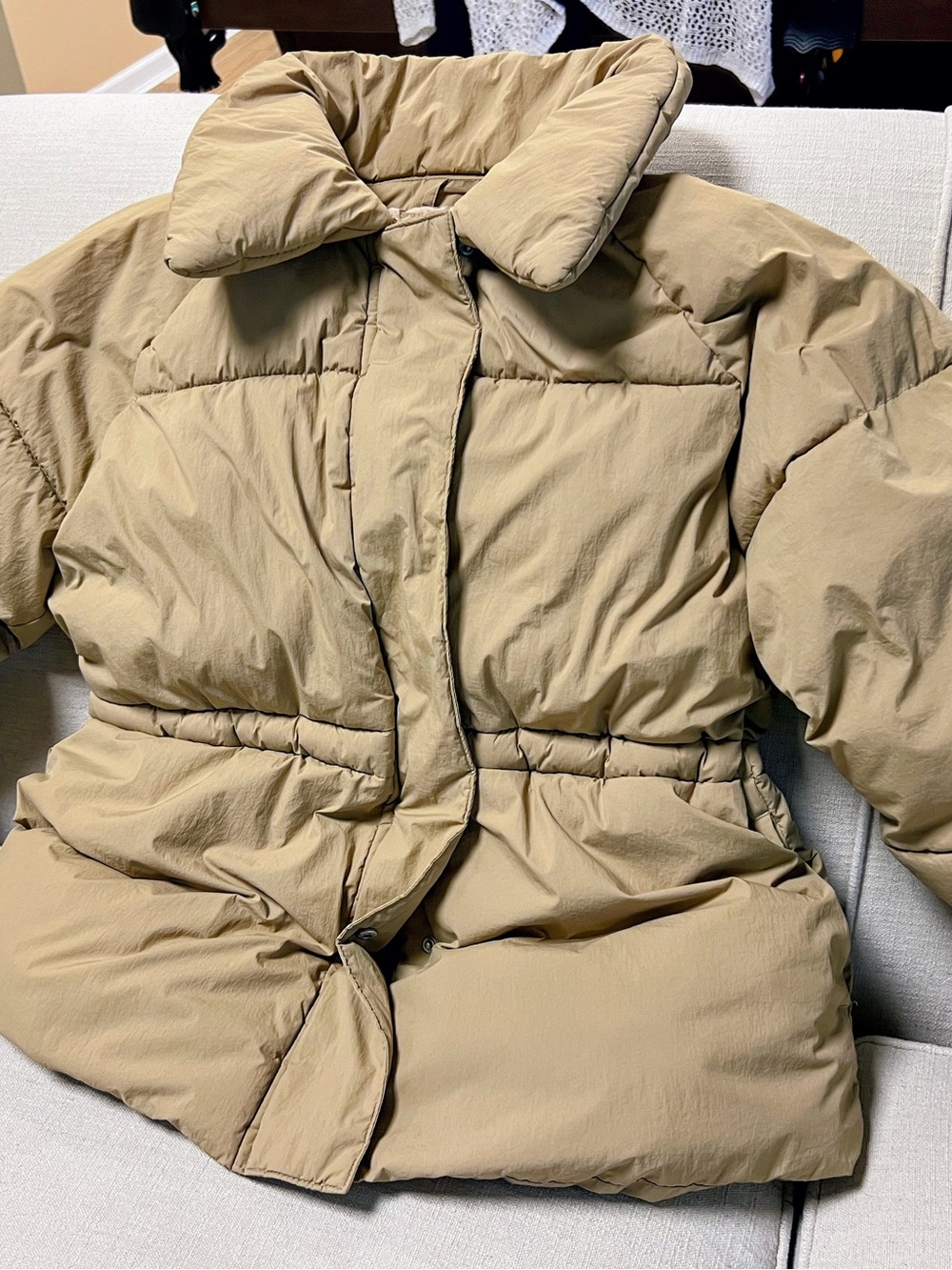 a new day Water Resistant Puffer Jacket Beige Medium